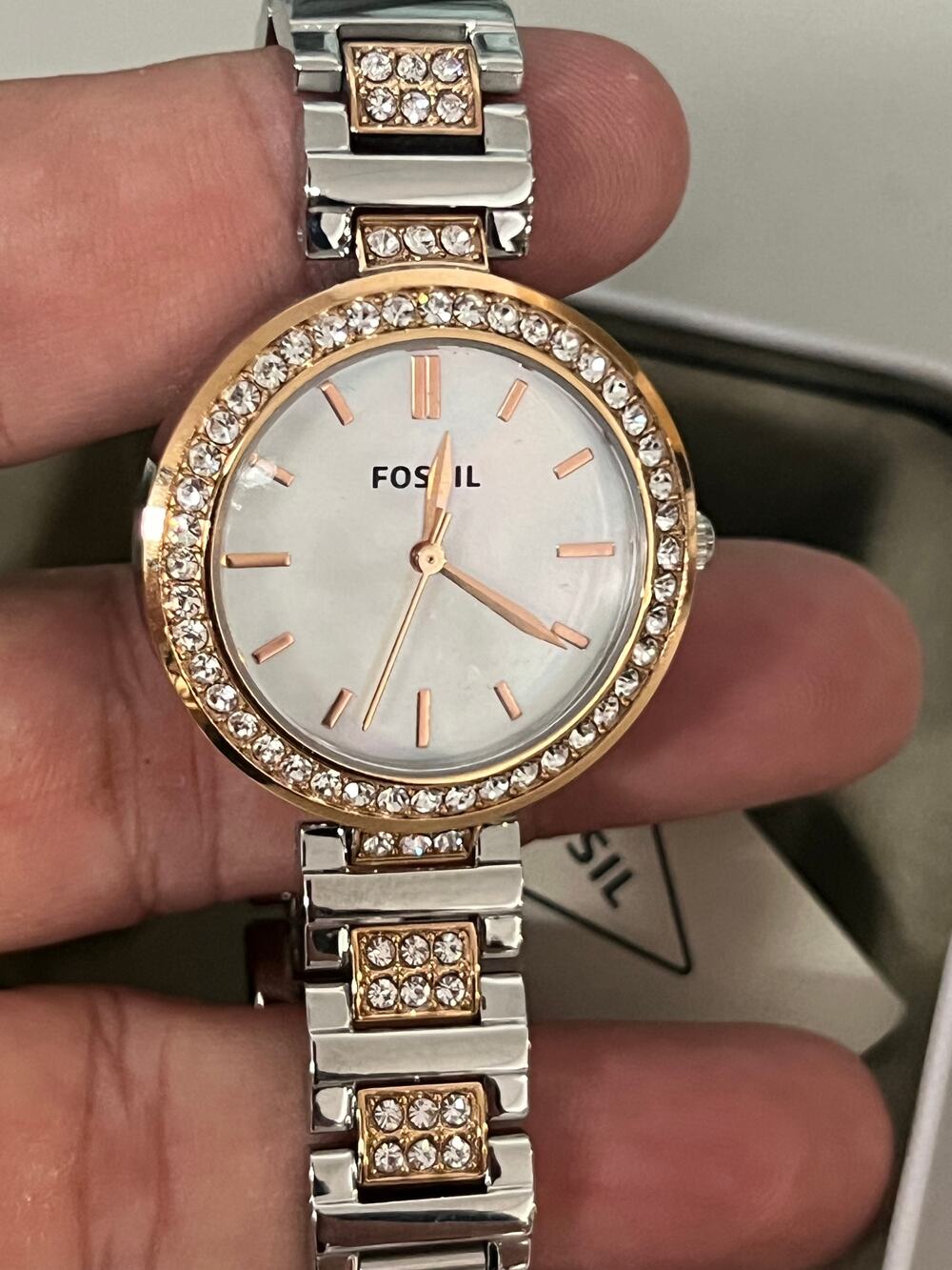 Fossil BQ3337 Karli Three-Hand Two-Tone Watch
